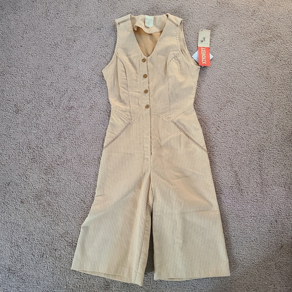 Deadstock Vintage tan cordory jumpsuit